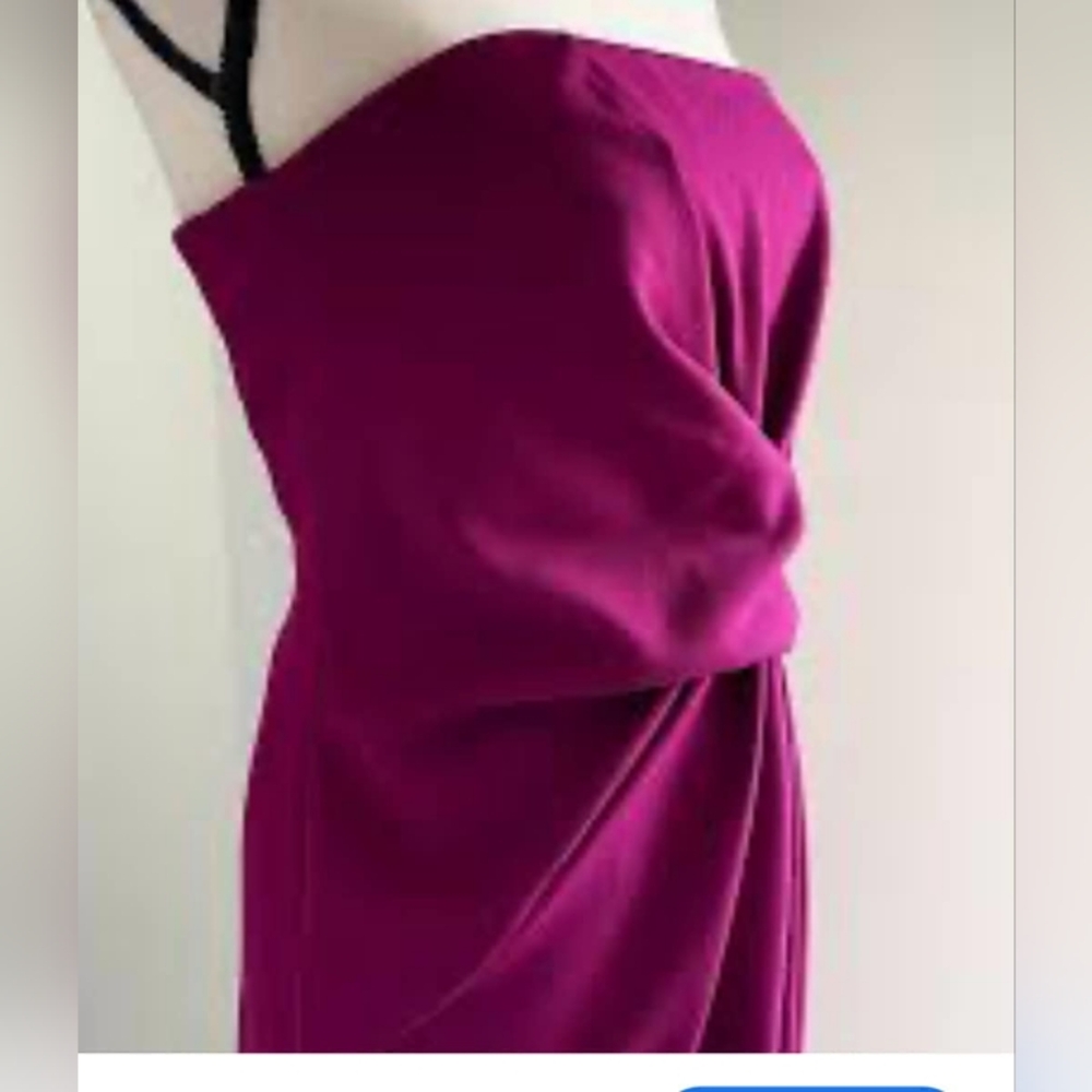 New Zara strapless  draped twist detail midi dress size medium
